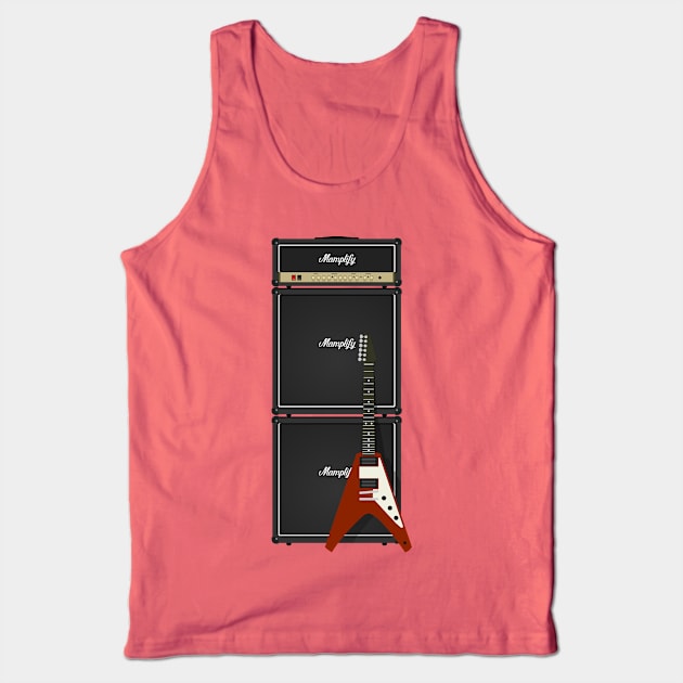 Full Stack Mamplifier and Flying V Tank Top by d13design